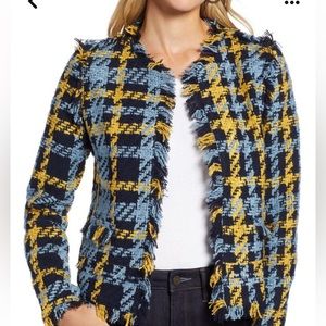 Halogen Blue and Yellow Plaid Jacket